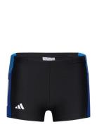 Adidas Colorblock 3-Stripes Swim Boxer Badshorts Black Adidas Performa...