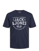 Jjjeans Tee Ss O-Neck Ln Tops T-shirts Short-sleeved Navy Jack & J S