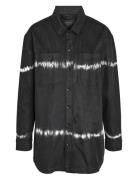 NOISY MAY Nmalva L/S Tie Die Denim Shacket Vi490Bl Svart