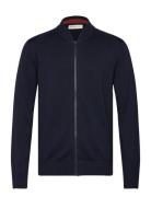 Knitted Bomber Jacket Bomberjacka Jacka Navy Tom Tailor