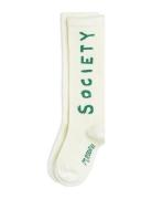 Society Knee-High Socks Sockor Strumpor Cream Mini Rodini