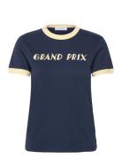 Montherlant Grand Prix / Gots Tops T-shirts & Tops Short-sleeved Navy ...