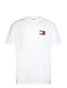 Tjm Reg Rwb Sig Flag Tee Ext Tops T-shirts Short-sleeved White Tommy J...