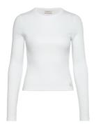 Calvin Klein Jeans Woven Label Rib Long Sleeve Vit