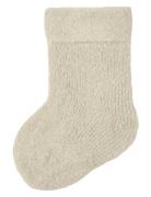 Nbfolli Terry Fluffy Sock Sockor Strumpor Beige Name It