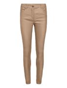 Sc-Pam Bottoms Trousers Leather Leggings-Byxor Beige Soyaconcept