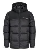 Jack & J S Jjmoon Hood Puffer Jnr Svart