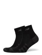 New Balance Coolmax Quarter Socks 2 Pack Svart