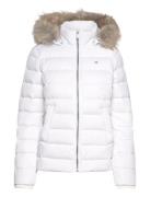 Tjw Basic Hooded Down Jacket Ext Fodrad Jacka White Tommy Jeans