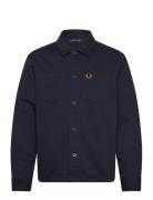 Fred Perry Twill Overshirt Marinblå