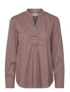 Shirts/Blouses Long Sleeve Tops Shirts Long-sleeved Brown Marc O'Polo