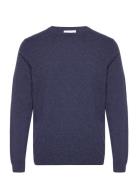 Davida Cashmere Man O-Neck Plain Marinblå