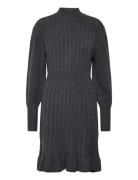 Vmvera Ls Short Knit Dress Vma Kort Klänning Grey Vero Moda