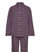 Becksöndergaard Flannel Pyjamas Set Burgundy