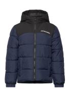 Jack & J S Jjmoon Hood Puffer Mni Marinblå