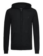 AllSaints Mode Merino Zip Hood Svart