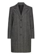 Selected Femme Slfnew Alma Wool Coat Herringb Noos Grå