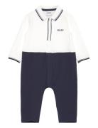 Ceremony Short All In Långärmad Bodysuit Navy BOSS