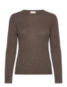 Davida Cashmere Basic Sweater Loose Tension Brun