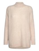 Slfmaline Ls Knit High Neck Noos Tops Knitwear Jumpers Beige Selected ...