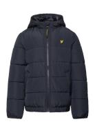 Lyle & Scott Quilted Puffer Coat Marinblå