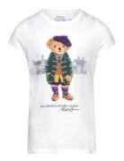 Ralph Lauren Kids Polo Bear Cotton Jersey Tee Vit