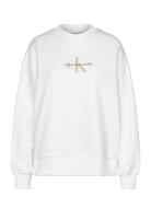 Calvin Klein Jeans Textured Monologo Crewneck Vit