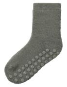 Nmmwaksi Wo/Bl Terry Sock W/Non Skid Sockor Strumpor Green Name It