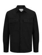 Jack & J S Jprraymond Melange Solid Ls Overshirt Sn Svart