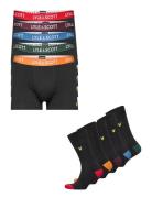 Booker 5 Pack Trunks + 5 Pack Socks Underwear Socks Regular Socks Blac...