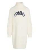 Tommy Hilfiger Tommy Turtleneck Fluffy Dress Ls Vit