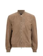 AllSaints Kemble Suede Bomber Brun