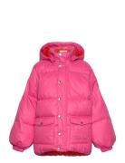 Heavy Hooded Puffer Jacket Fodrad Jacka Pink Mini Rodini