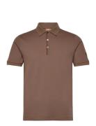 Harvey Polo Ss Tee Tops Polos Short-sleeved Brown Mos Mosh Gallery