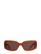 Alain Red Brown Fyrkantiga Solglasögon Brown Corlin Eyewear