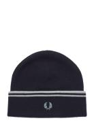 Fred Perry Twin Tipped M Wool Beanie Marinblå