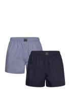 Björn Borg Cotton Stretch Woven Boxer Shorts 2P Marinblå