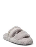 Tommy Hilfiger Hilfiger Fur Basics Slipper Grå