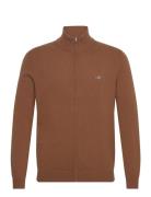 GANT Extrafine Lambswool Zip Cardigan Brun