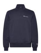 Half Zip Sweatshirt Tops Knitwear Half Zip Jumpers Navy Champion