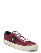 Sayer Leather-Suede Sneaker Låga Sneakers Burgundy Polo Ralph Lauren