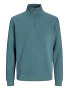 Jack & J S Jjebradley Sweat Half Zip Noos Blå