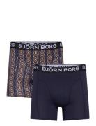 Bamboo Cotton Blend Boxer 2P Boxerkalsonger Navy Björn Borg