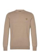 Lyle & Scott Cotton Merino Crew Neck Jumper Beige