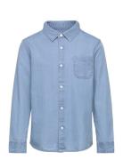 Mango Regular-Fit Denim Shirt Blå