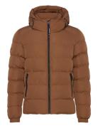 Hooded Sports Puffer Jacket Fodrad Jacka Brown Superdry