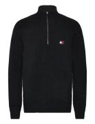 Tommy Jeans Tjm Reg 1/4 Zip Raglan Badge Svart