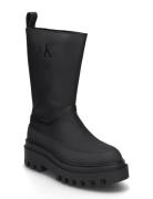 Flatform Rainboot High Mg R Regnstövlar Skor Black Calvin Klein