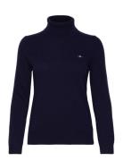 GANT Extrafine Lambswool Blend Rollneck Marinblå