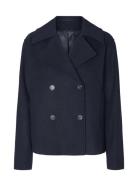 Slfalma Short Wool Jacket Noos Ulljacka Jacka Navy Selected Femme